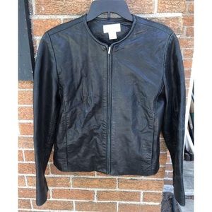 Black leather jacket